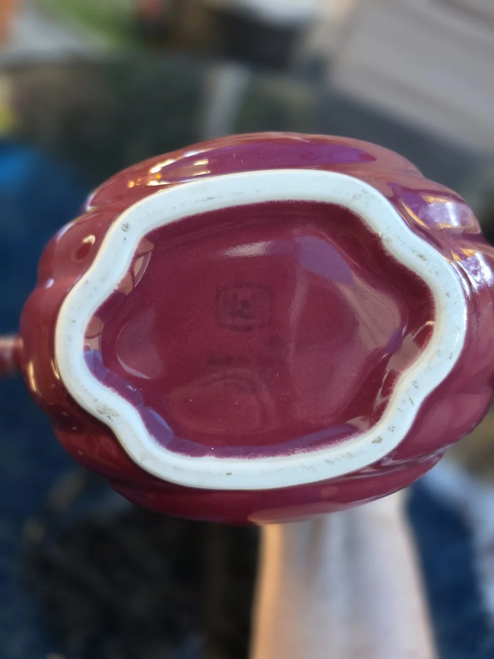 Glossy Maroon Ceramic Pitcher Vase - Decorative Serveware